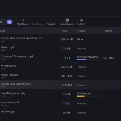 معرفی بهترین دانلود منیجر رایگان 2 دانلود منیجر رایگان AB Download manager